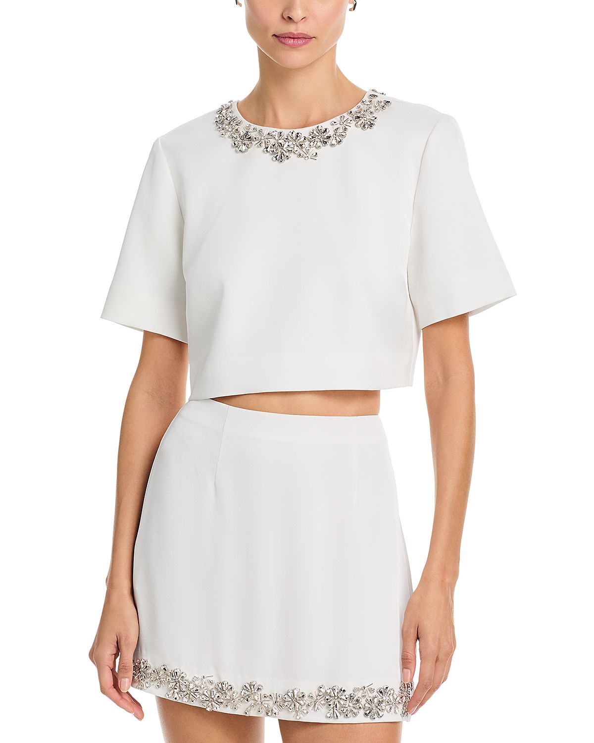 Cinq a Sept Tumbling Flowers Crop Top