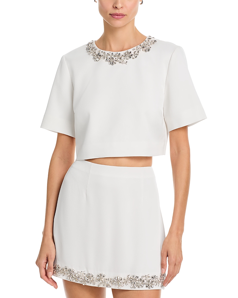 Cinq a Sept Tumbling Flowers Crop Top