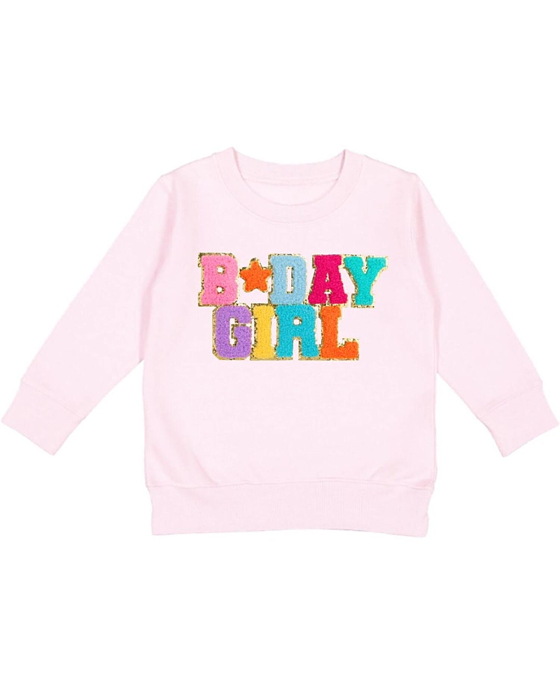 Sweet Wink Girls' Birthday Girl Patch Sweatshirt - Big Kid
