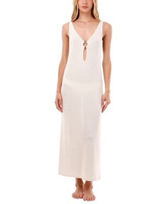 Malai Reef Ring Front Textured Maxi Dress