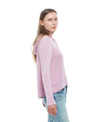  Double Peplum Drawsting Hoodie