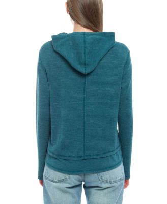  Double Peplum Drawsting Hoodie