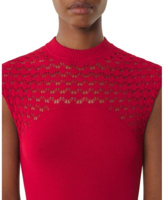  Lace Detail Dress In Viscose