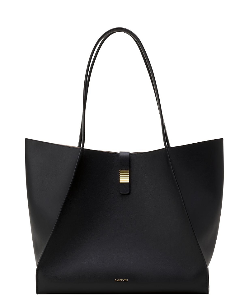 Lanvin Concerto Arpege Leather Tote Bag In Black