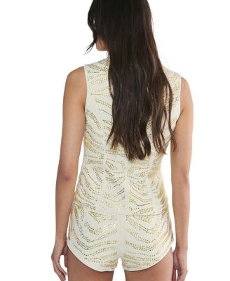  Zebra V-Neck Tailored Vest