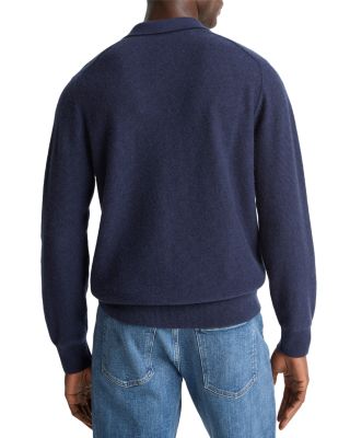 Boiled Cashmere Feed Striped Johnny Collar Sweater