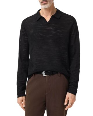 Luciano Slub Open Collar Polo Sweater
