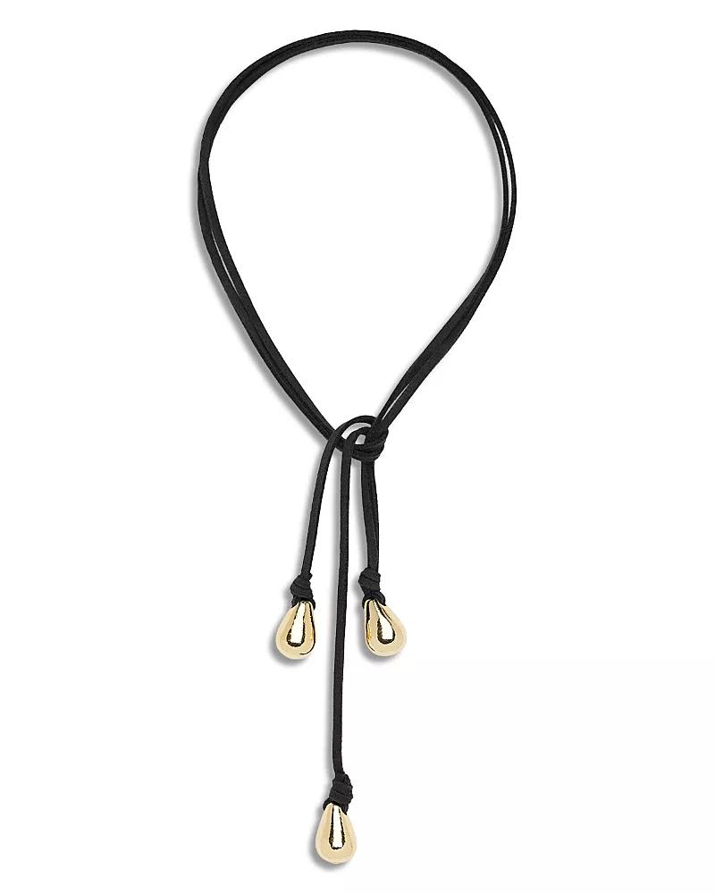 Ramy Brook Yara Triple Nugget Suede Lariat Necklace, 48