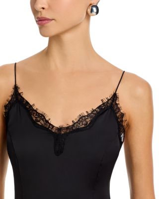 Satin Lace Maxi Dres