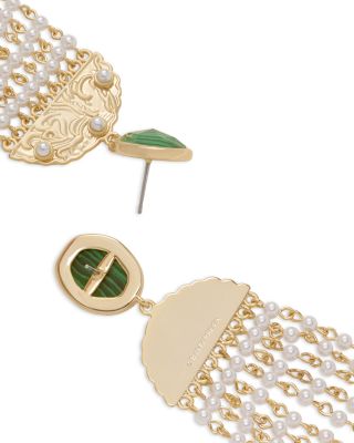 Stone Charm Jewelry Marcia Fringe Drop Earrings