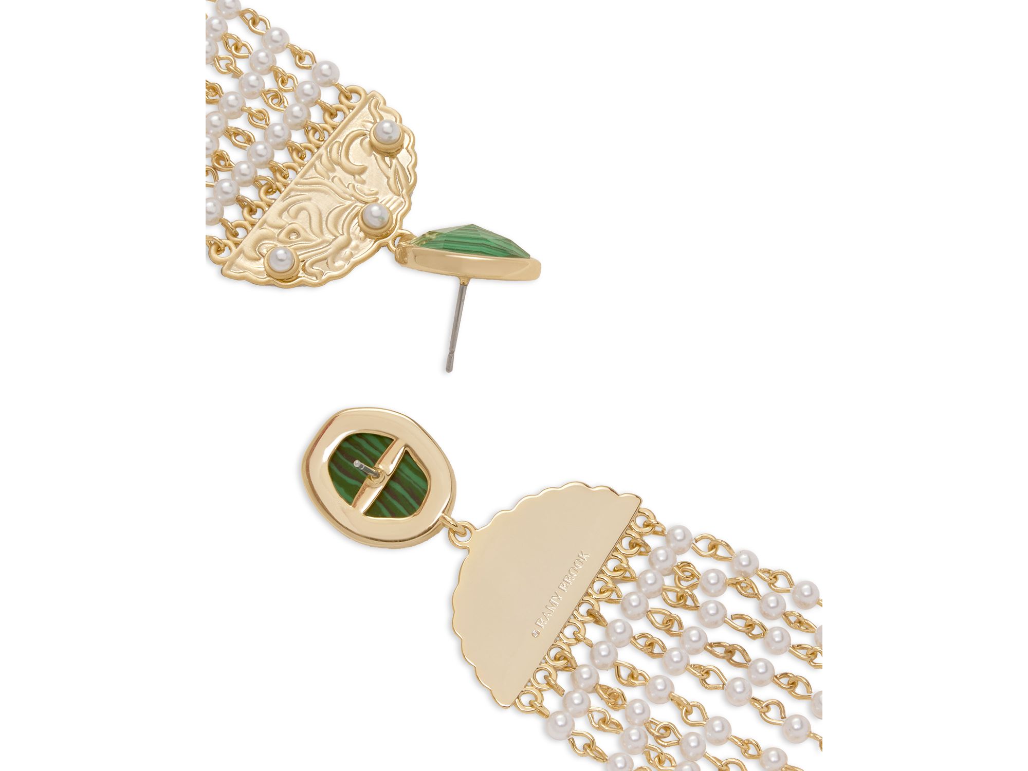 Stone Charm Jewelry Marcia Fringe Drop Earrings — Image 3