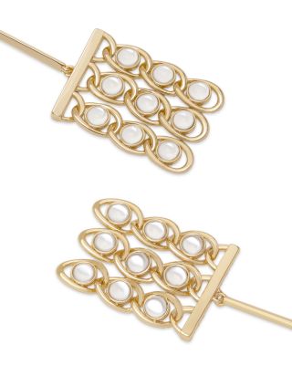 Glass Chain Jewelry Dominika Glass Stone Chain Drop Earrings