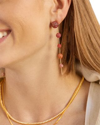 Blair Pav&eacute; Fireball Linear Drop Earrings