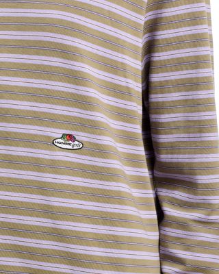 x Fruit of the Loom Striped Long Sleeve Polo