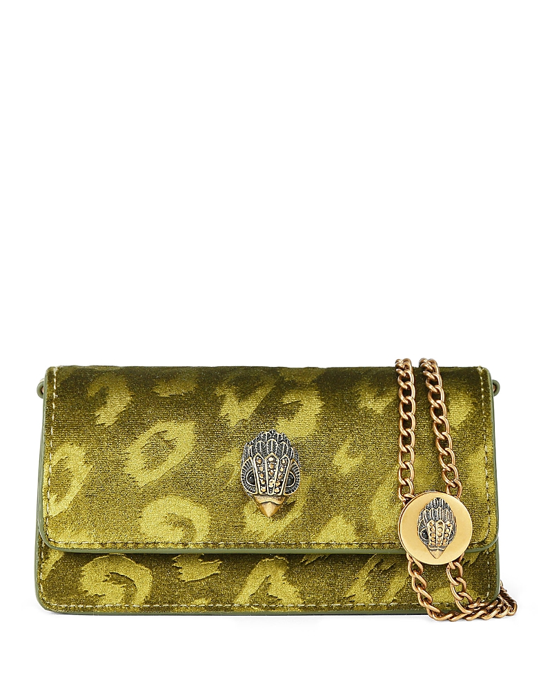 Kurt Geiger Shoreditch Long Nano Crossbody In Green