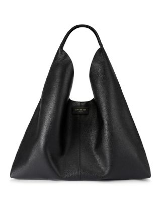Violet Large Leather Hobo Bag
