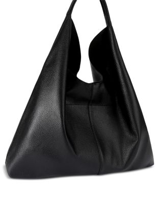Violet Large Leather Hobo Bag