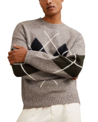 Cooke Relaxed Fit Crewneck Argyle Sweater