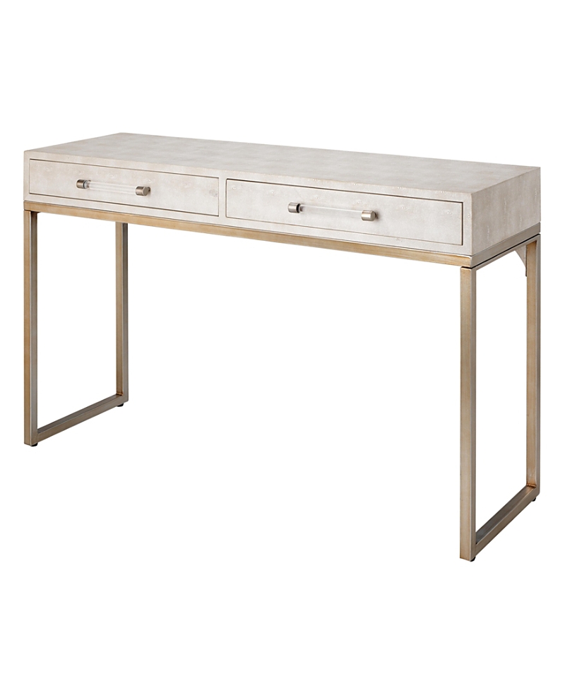 Jamie Young Logan Wood Console Table In White