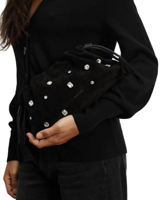 Small Crystal & Suede Bag