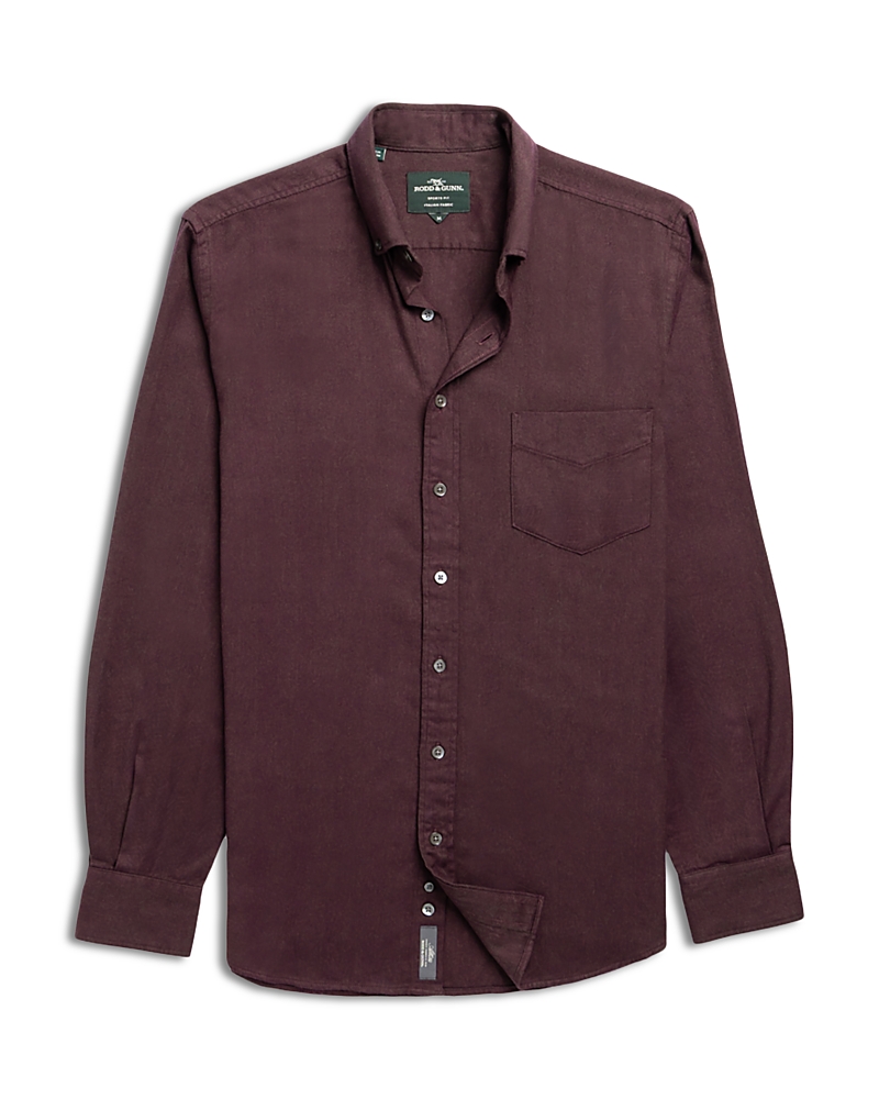 Rodd & Gunn Rodd And Gunn Barrhill Long Sleeve Slim Fit Shirt In Brown