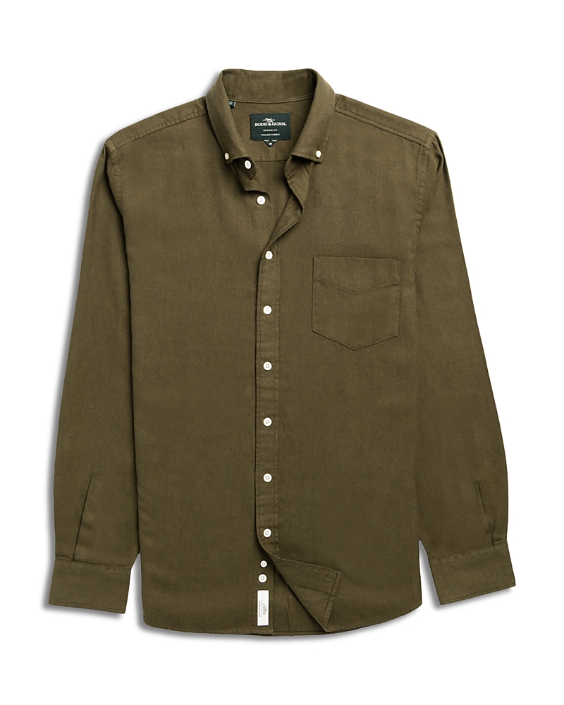 Rodd & Gunn Rodd And Gunn Barrhill Long Sleeve Slim Fit Shirt In Green