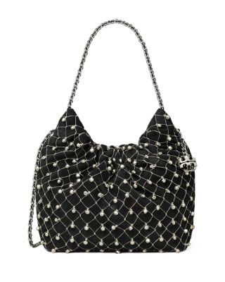 Fleming Mini Bell Embellished Suede Crossbody Bag