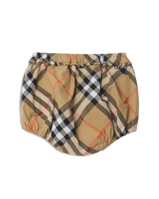 Girls' Check Cotton Dress with Bloomers - Baby