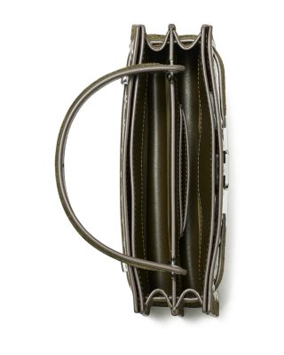 Studded Suede Top Handle Bag