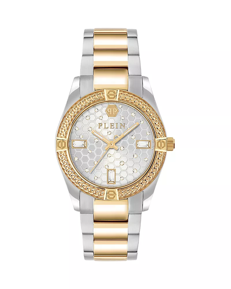 Philipp Plein Icon Chain Crystal Watch, 36mm