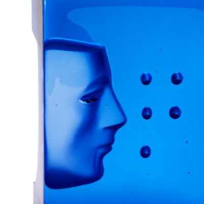 Azur Look Blue Molded Glass D&eacute;cor