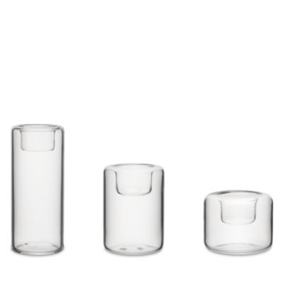 Clear Happy Votive Holders, Set of 3