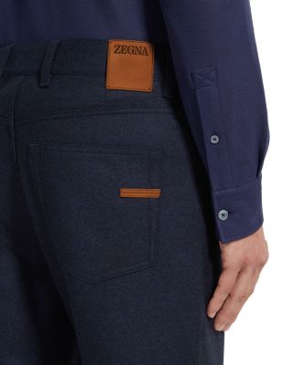 Slim Fit Wool and Cashmere Roccia Pants
