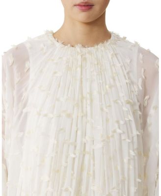  Long Dress In Plumetis Silk