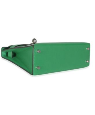 Mini Sellier Kelly 20 II PHW Leather Handbag