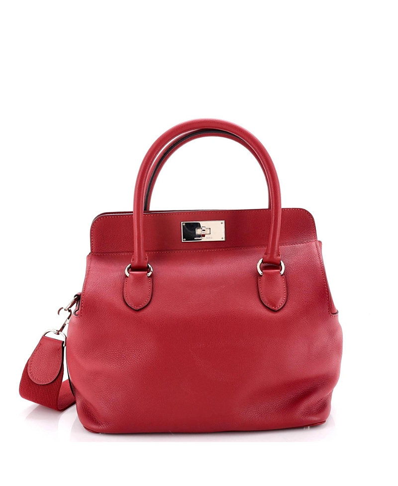 Click to view more detailed imagery on our partner's website Pre-owned Pre-owned Hermes Hermes 26 Toolbox Bag Evercolor In Red