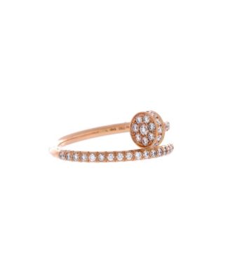 Small Juste un Clou Paved Ring 18K Rose Gold with Diamonds