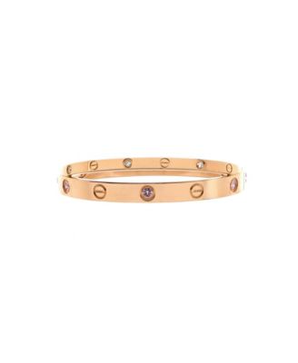  Double Love Bracelet 18K Rose Gold with Pink Sapphires and Diamonds