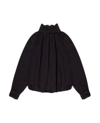  Lace Neck And Cuff Blouse