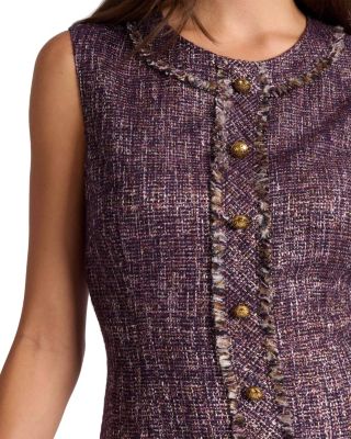 Laura Sleeveless Sheath Dress in Lightweight Tweed