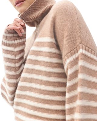 Raven Stripe Half Zip Sweater