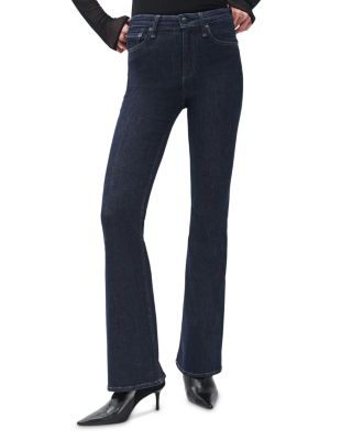 Epic Stretch Dahlia Mid Rise Full Flared Jeans in Rinse