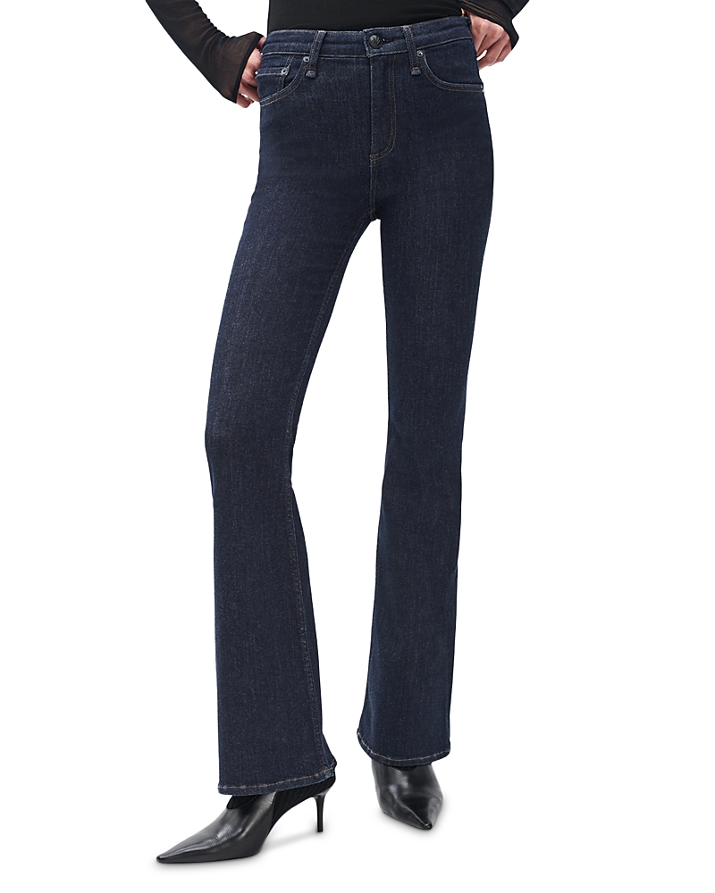 Rag & Bone Epic Dahlia Full Flared Jeans In Rinse In Blue