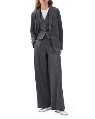 Jennifer Striped Combo Blazer & Vest Set