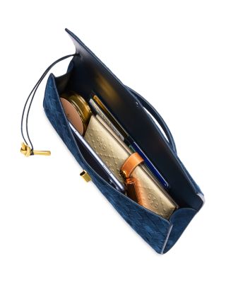 Andiamo Intrecciato Suede Clutch