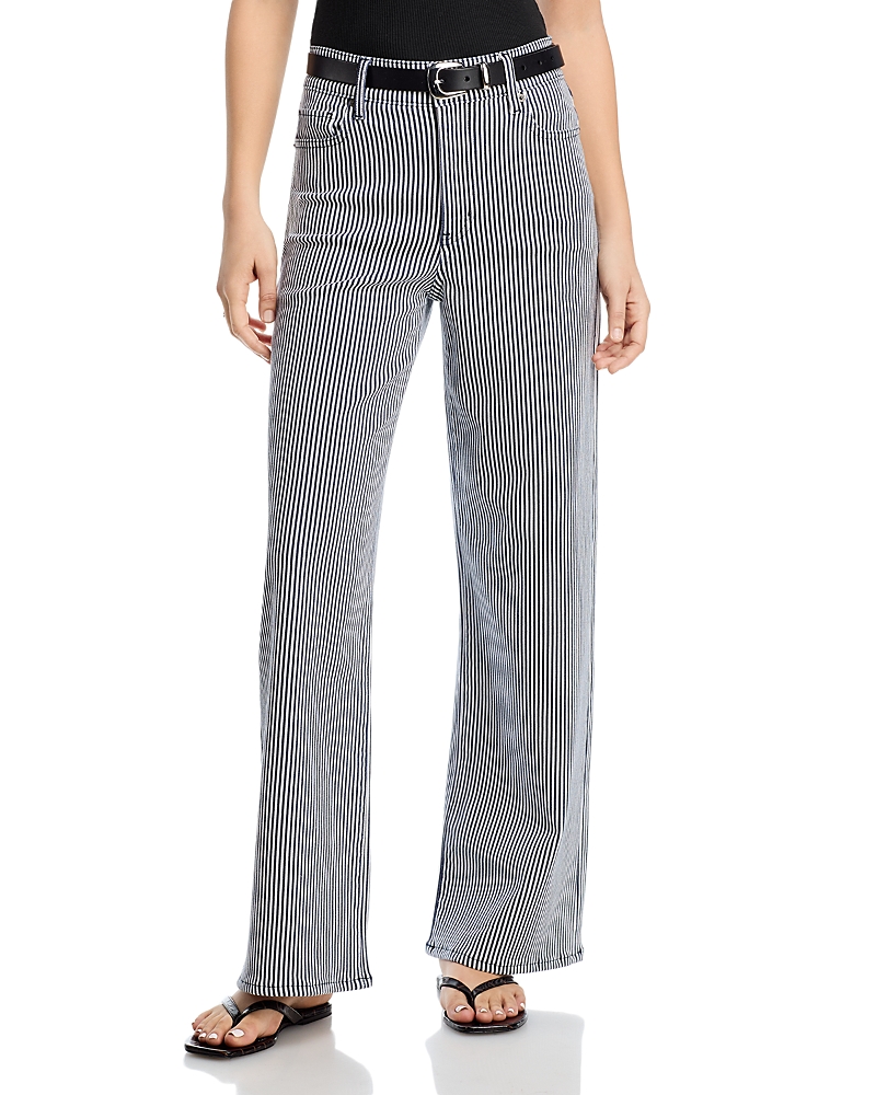 Frame Le Slim Palazzo Jeans in Navy Stripe