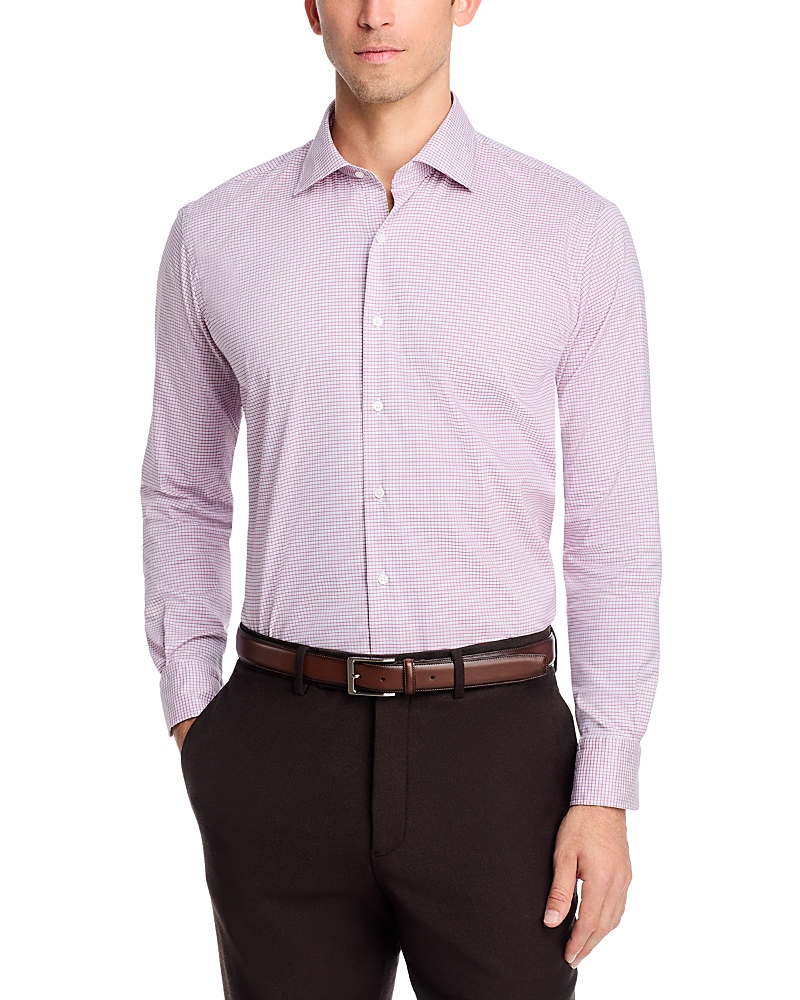 Peter Millar Conway Crown Long Sleeve Button Front Shirt In Pink