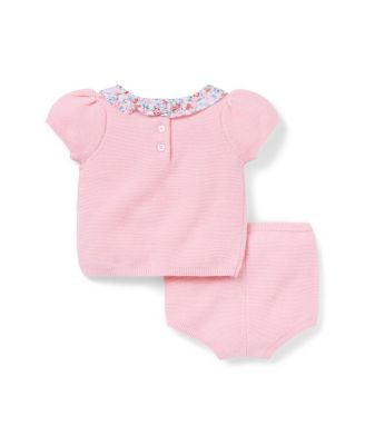  Girls' Baby Floral Collar Matching Set - Baby