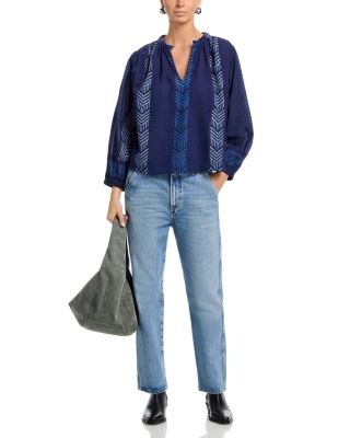 Effie Split Neck Top