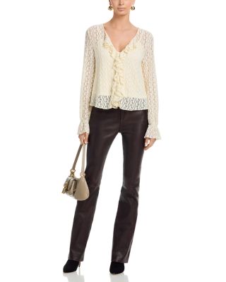 Natalie Ruffled Lace Blouse